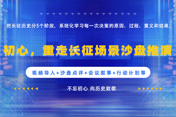 初心，重走长征场景沙盘推演