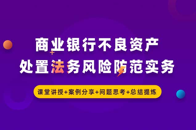 商业银行不良资产处置法务风险防范实务